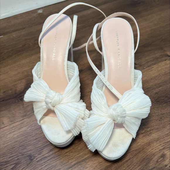 Loeffler Randall- Natalia Pearl Platform Bow Heel Size 7.5